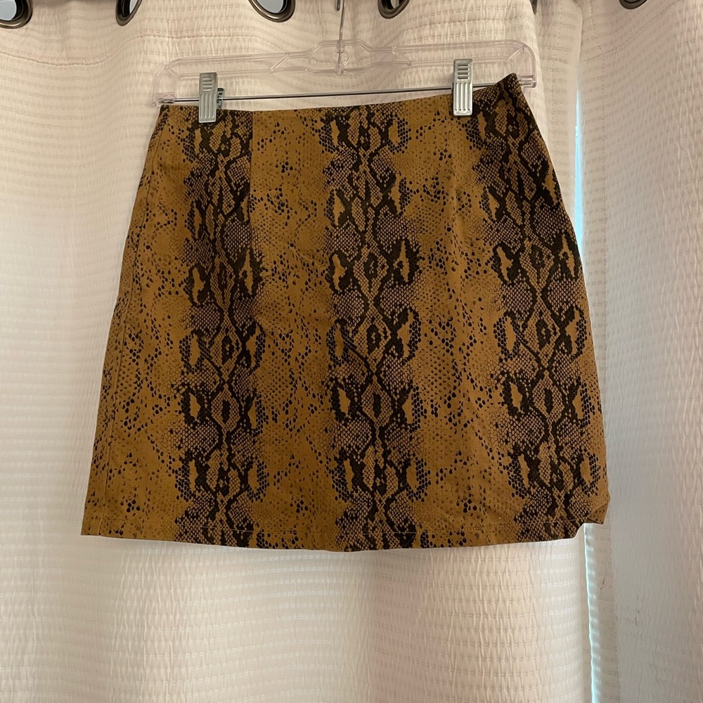 She + Sky Snakeskin Skirt